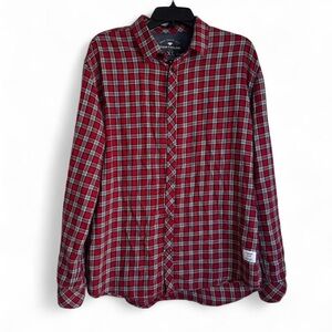 Tom Tailor Red Plaid Button-Down Shirt | XL